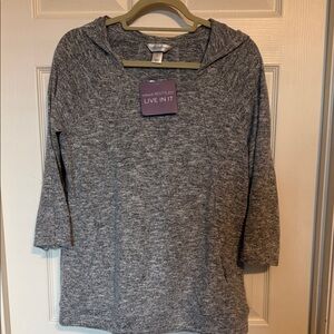 Christopher & Banks Heather Gray Knit Top
